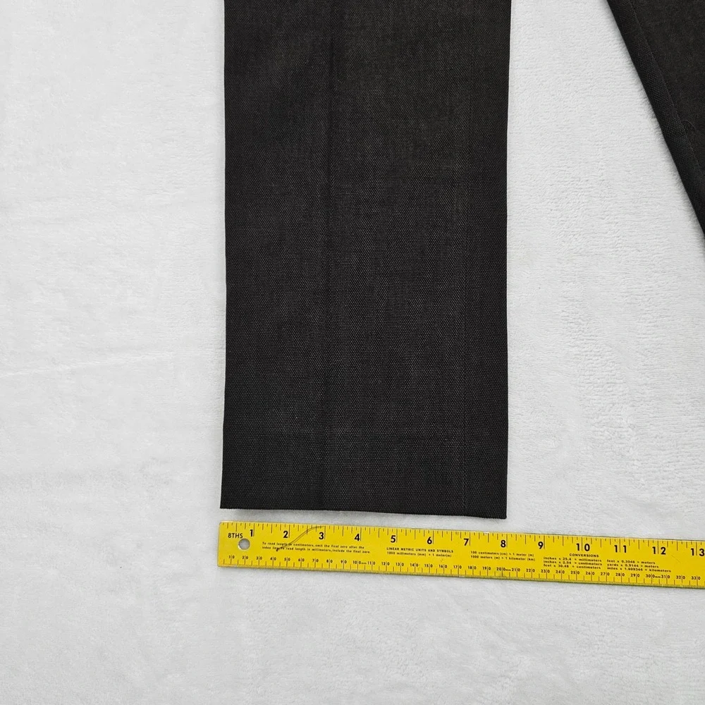 De Corato Trousers Mens 50 34x30 Dark Brown Cotton Italy Flat Front Sartorial